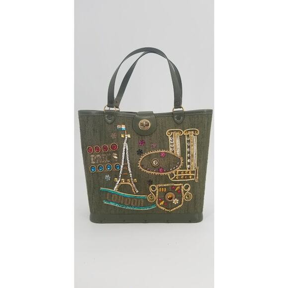 Vintage 1950s Paris travel bag purse handbag similar to Enid Collins - Picture 1 of 7